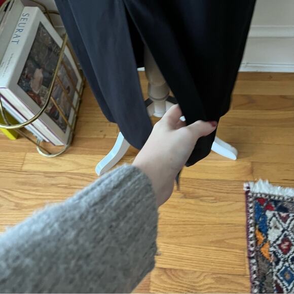 ALC Black Belted V-Neck Midi Dress - Picture 12 of 12